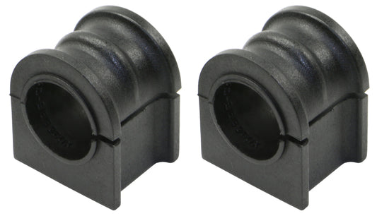Moog Ford Mustang front to frame sway bar bushing installed on the vehicle's suspension system.
