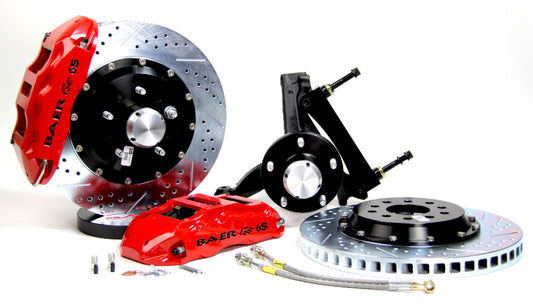 Baer Brakes 73-76 Buick Century STD Studs 14in Extreme+ Front SDZ Brake Kit with black performance brake components.