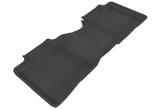 Black 3D MAXpider rubber floor mats for second row of Toyota Venza (2009-2015) with custom fit and textured surface.