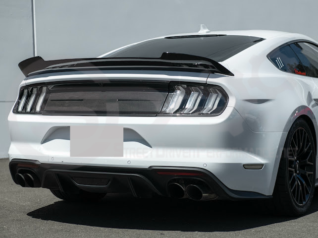 2018-2023 FORD MUSTANG S550 | CARBON FIBER FACTORY STYLE REAR TRUNK DECK LID APPLIQUE PANEL COVER