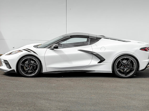 2020+ CHEVROLET CORVETTE C8 | SDP PERFORMANCE PACKAGE MATTE BLACK SIDE WHEEL FENDER FLARE EXTENSIONS PAIR