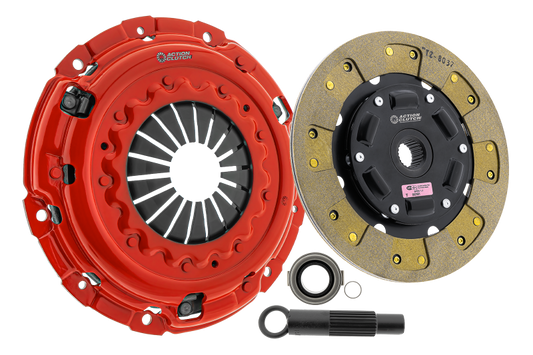 Action Clutch Stage 2 clutch kit for Acura EL 1.7L D17 engine, includes clutch disc, pressure plate, and components.