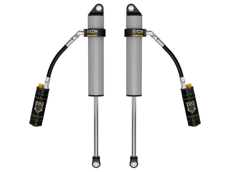 ICON 05-26 Ford F-250/350 SD 4WD 3.0 Series VS RR CDCV rear coilover pair for suspension upgrade, showing the coilover components.