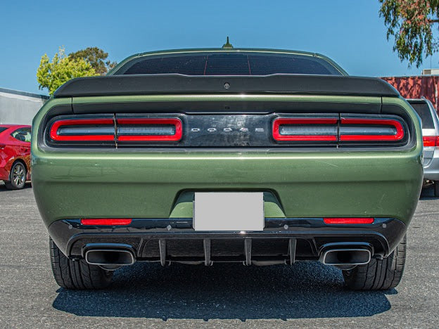 2015-UP DODGE CHALLENGER | SRT TRACK PACKAGE GLOSS BLACK REAR DIFFUSER