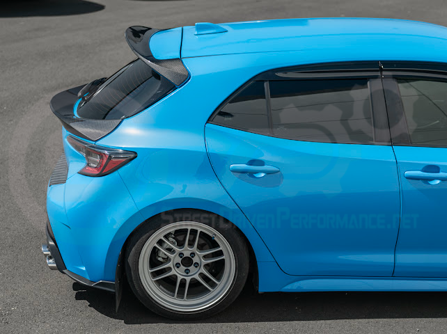 2019-UP TOYOTA GR COROLLA | JDM SDP PERFORMANCE STYLE CARBON FIBER REAR HATCH MID WING SPOILER