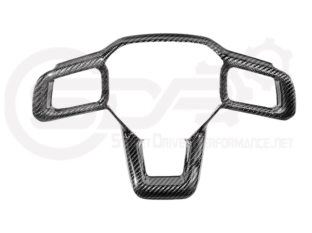 2024-Up Ford Mustang | Factory Style CARBON FIBER Tape On Steering Wheel Trim Full Cover