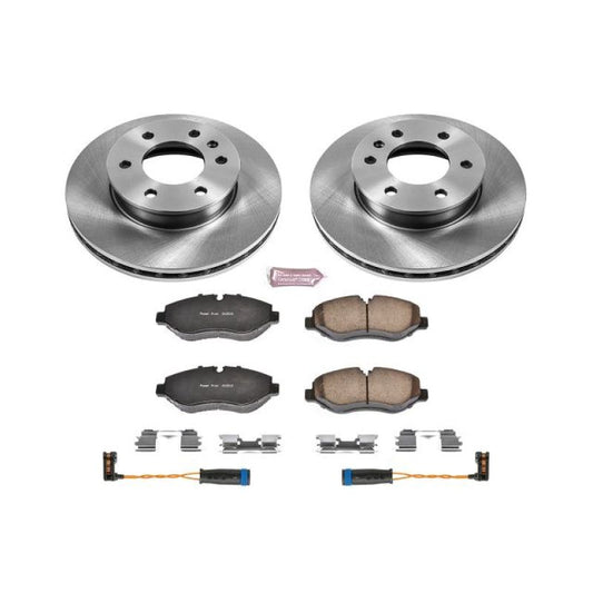 PowerStop OE brake kit for 2007-2009 Dodge Sprinter 2500 front vehicle repair with brake pads and rotors assembly
