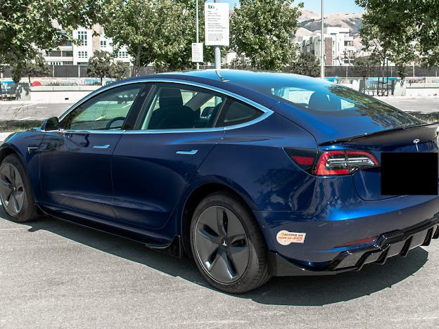 2017-UP TESLA MODEL 3 REAR BUMPER DIFFUSER