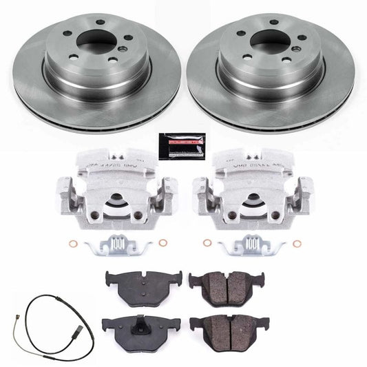 PowerStop rear brake kit with calipers for 2016-2018 BMW X5, OE style brake upgrade, featuring durable brake components.