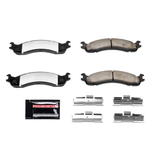 PowerStop front Z36 truck and tow brake pads with hardware for 1998 Dodge B2500, performance brake pads for reliable stopping.