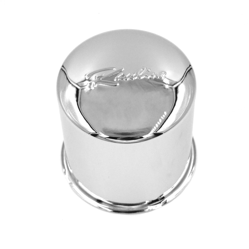 Chrome Raceline push-through center cap for 6x5.5 inch wheels, wheel center cap with brand logo design.