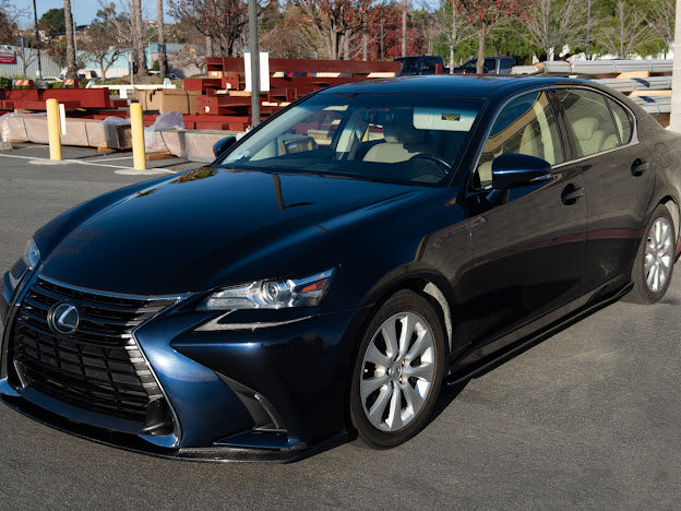 2013-Up Lexus GS-Series Lexon Style CARBON FIBER Side Skirts Rocker Panel Extension Ground Effects