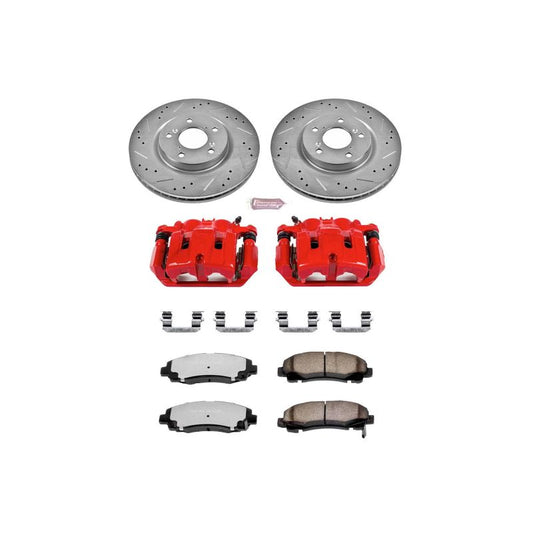 PowerStop front Z36 truck and tow brake calipers for 2009-2014 Acura TL, performance brake calipers with calipers in view