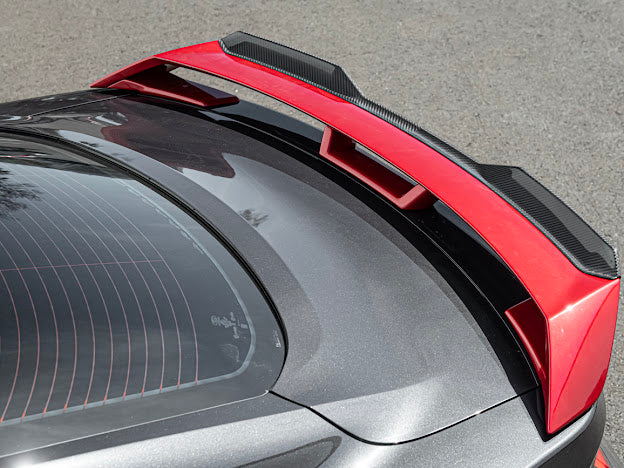 2024-Up Ford Mustang S650 | CARBON FIBER GT Performance Wing Rear Gurney Flap Spoiler *ADD-ON*