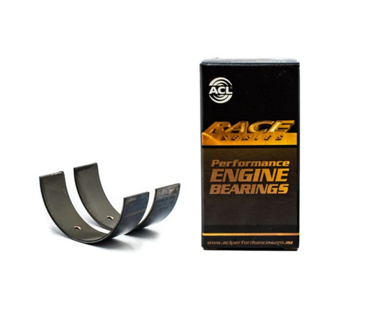 ACL Chevy V8 LS Gen III/IV standard size main bearing set with Calico coating, showing the metal bearings for engine installation.