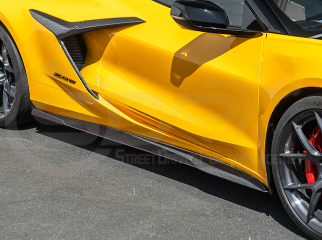 2023+ CHEVROLET CORVETTE C8 Z06/ E-RAY / ZR1 | CARBON FIBER SIDE AIR INTAKE DOOR GARNISH LOWER TRIM PAIR