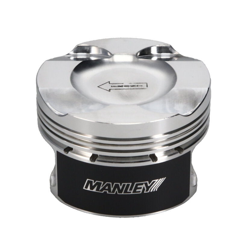 Manley Performance BMW N55/S55 37cc Platinum Series forged single dish piston showing metallic construction and precision machining