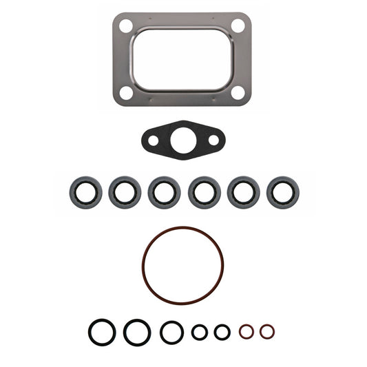 Fel-Pro RAM 2500 ES 73187 turbocharger mounting gasket set showing detailed gaskets and components for engine installation.