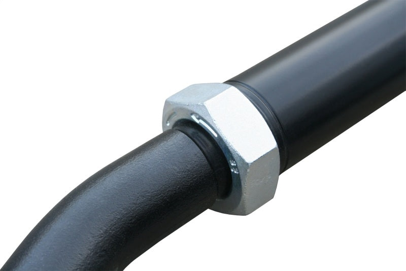 RockJock JK Currectlync RH drive bolt-on steering stabilizer shock mounting kit for heavy-duty steering knuckles and spindles.