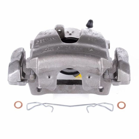 PowerStop OE front right brake caliper with bracket for Chrysler Crossfire, automotive part in a close-up view.