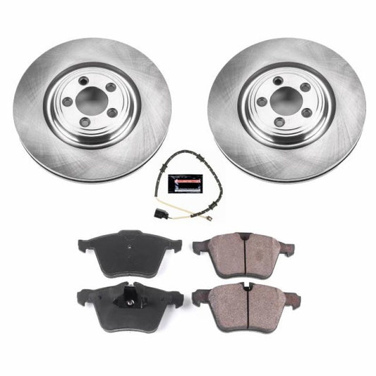 PowerStop OE front brake kit for 2018-2019 Jaguar F-Type, includes brake pads and rotors, automotive repair parts