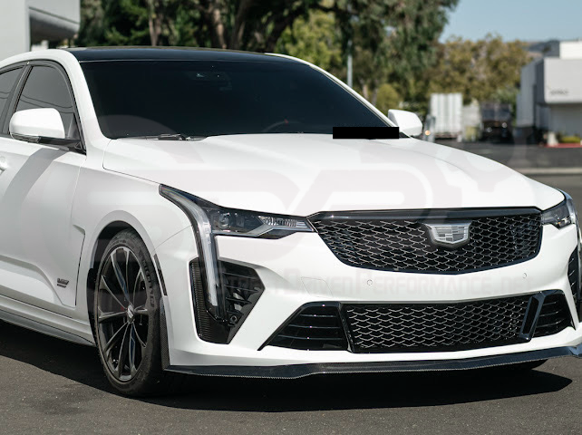 2020-Up Cadillac CT4-V Blackwing | CARBON FIBER Front Splitter Side Wheel Arches Pair