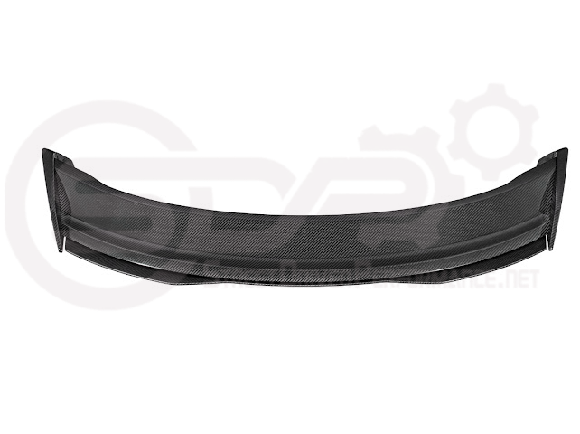 2015-2023 Ford Mustang Dark Horse style carbon fiber rear wickerbill spoiler wing for sporty performance and aggressive look.