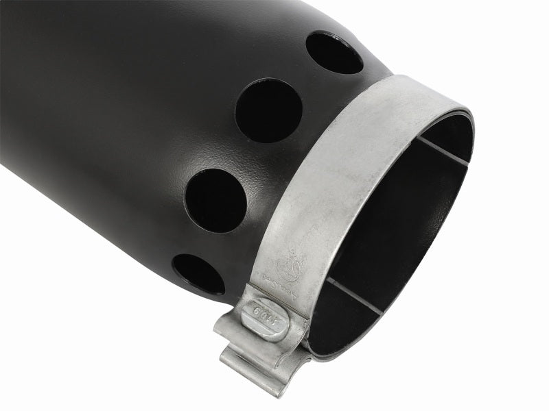 aFe MACHForce XP Cat-Back SS-304 5in Intercooled Exh Tip 5in In x 6in Outx16inL Bolt-On Right Blk