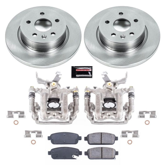 PowerStop rear brake kit with calipers for 2013-2017 Buick Encore, OE-style brake replacement with brake rotors and calipers.