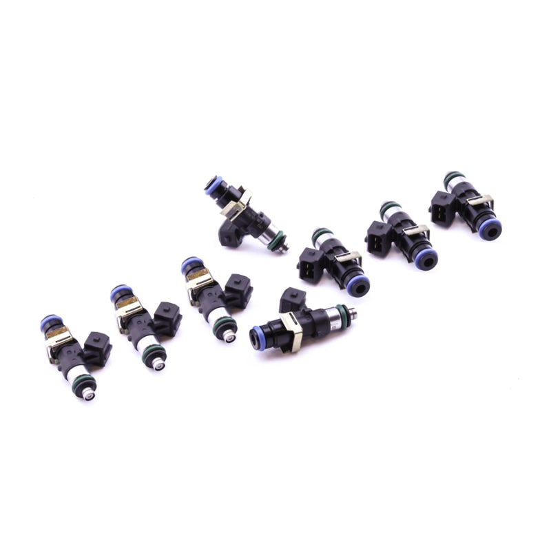 DeatschWerks Bosch EV14 1500cc fuel injector set for Mercedes CL55 AMG and E55 AMG, 6-cylinder engine, includes 8 injectors.