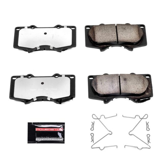 PowerStop front Z36 performance brake pads with hardware for Lexus GX460 2010-2019, designed for truck and tow applications.