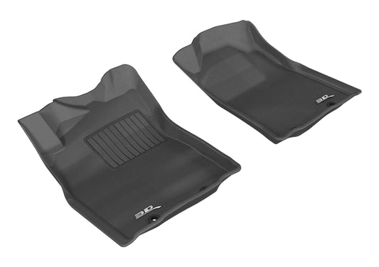 Black 3D MAXpider rubber floor mat for 2012-2015 Toyota Tacoma crew cab first row, custom-fit automotive interior protection.