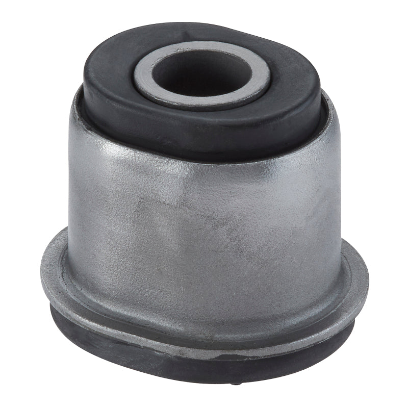 Moog front control arm bushing for Ford E-200 Econoline 1969-1974 suspension, close-up of black rubber bushing in metal housing
