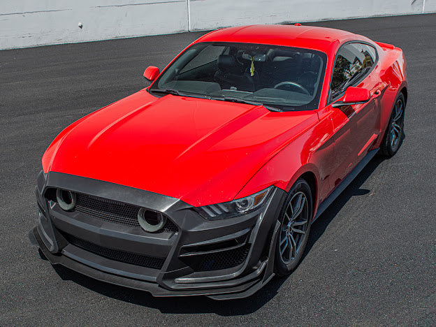2015-17 FORD MUSTANG | GT500 CONVERSION FRONT BUMPER WITH LED GRILLE KIT