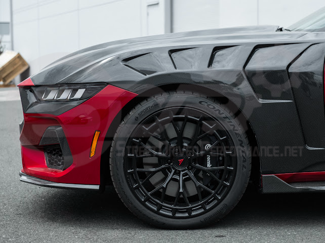2024-Up Ford Mustang GT | Carbon Fiber Overlay Headlight Eyebrow Trim Cover Pair