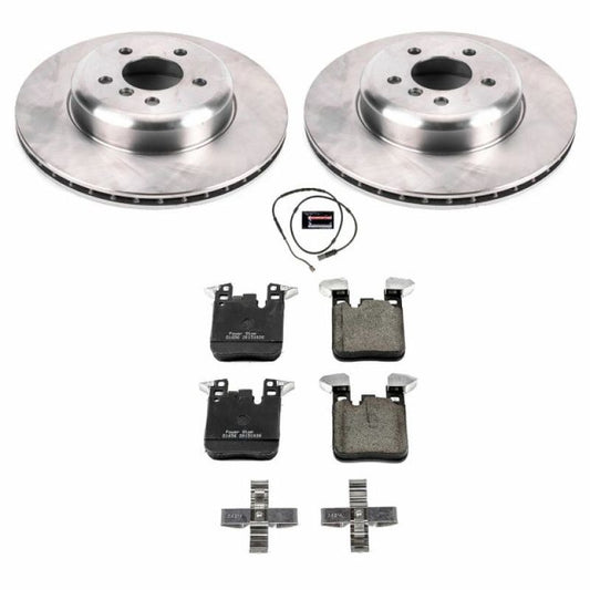 PowerStop OE brake kit for rear of 2016-2018 BMW 320i xDrive, includes brake pads and rotors, Automotive brake components.