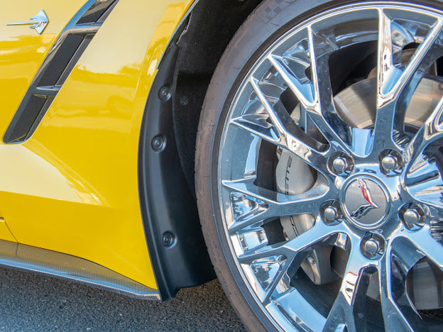 2014-2019 CORVETTE C7 GM ENHANCED TEXTURE FRONT SPLASH GUARDS/ MUD FLAPS PAIR