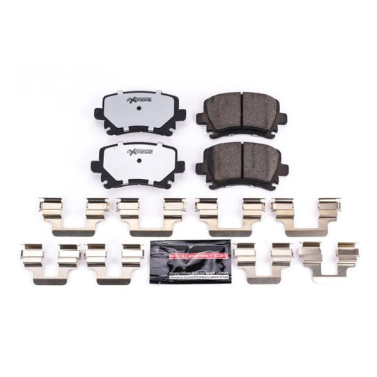PowerStop Z26 rear brake pads for Audi A3 2006-2009, performance street brake pads with hardware included.