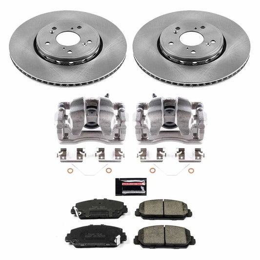 PowerStop OE brake kit with front calipers for 2016 Acura ILX, includes brake rotors and hardware for reliable stopping power.