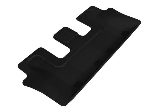 Black 3D MAXpider rubber floor mats for 2014-2015 Kia Sorento 7-seats third row, custom-fit and durable.