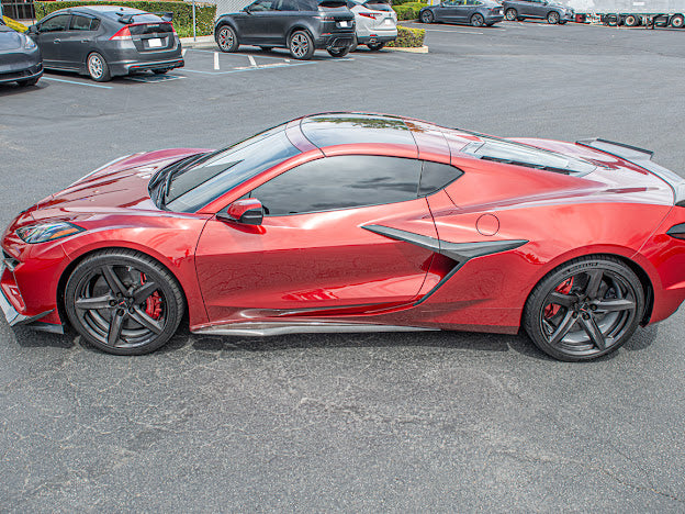 2023+ CHEVROLET CORVETTE C8 Z06/ E-RAY | CARBON FIBER SIDE FENDER VENT DOOR HANDLE TRIM PAIR