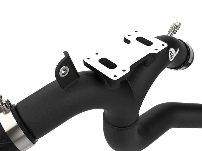 aFe BladeRunner aluminum hot and cold charge pipe kit for Kia Stinger V6 3.3L, black intercooler pipes with precise fittings