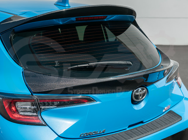 2019-UP TOYOTA GR COROLLA | JDM SDP PERFORMANCE STYLE CARBON FIBER REAR HATCH MID WING SPOILER