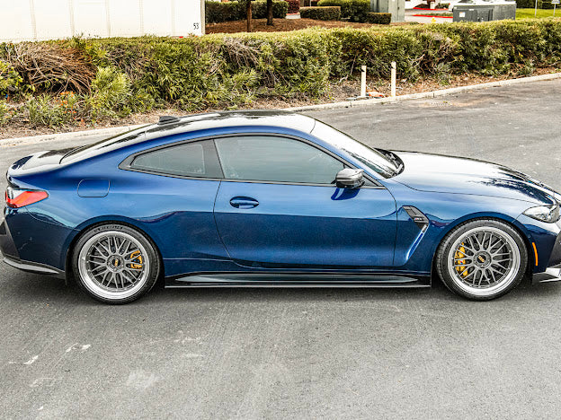 2021-Up BMW G82 G83 M4 M-Performance Extended Style | CARBON FIBER *ADD-ON* Side Skirts Extension Rocker Panel Ground Effects