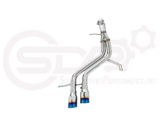 Hyundai Veloster Turbo exhaust axle back with dual 4-inch burnt or chrome tips, aftermarket exhaust system by Street Driven Performance
