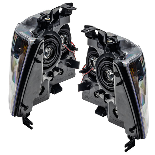 Oracle Lighting blue LED halo headlights for Chevrolet Suburban 2007-2014, pre-assembled and installed on vehicle.