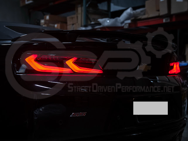 2016-2018 Chevrolet Camaro | C8 Style Sequential Signal LED Rear Taillights Pair (Clear / Red / Smoke Lens)