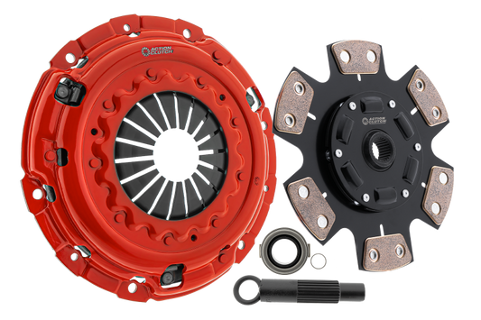 Action Clutch Stage 5 clutch kit for Hyundai Elantra 2.0L Beta II engine, includes clutch disc, pressure plate, and components.