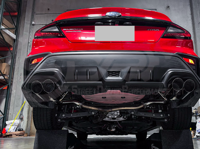 2022-PRESENT SUBARU WRX | MUFFLER DELETE BOSO AXLE BACK EXHAUST (CHROME OR BURNT BLUE TIPS)