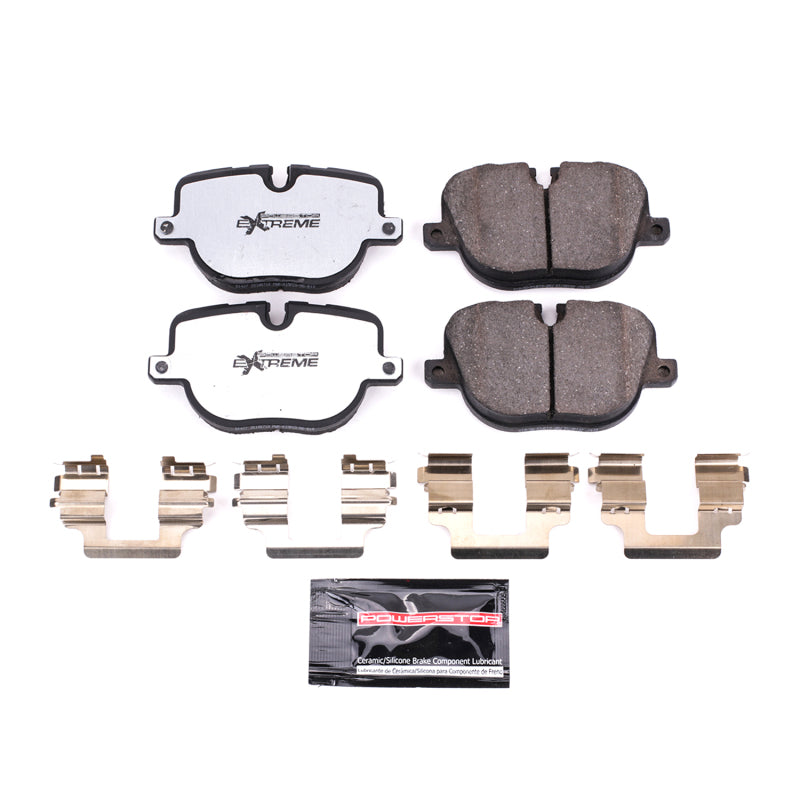 PowerStop rear Z36 truck and tow brake pads for Land Rover Range Rover, includes hardware, designed for performance braking.